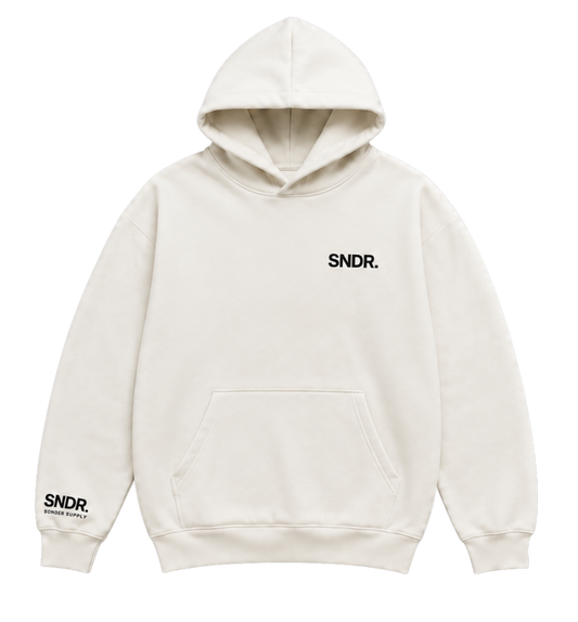 SNDR Signature Heavyweight Hoodie (White)